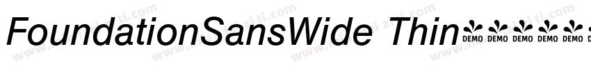FoundationSansWide Thin字体转换